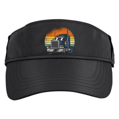 Retro Truck Driver Semi Trailer Truck Vintage Adult Drive Performance Visor