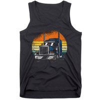 Retro Truck Driver Semi Trailer Truck Vintage Tank Top