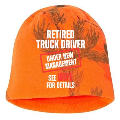 Retired Truck Driver Manage Wife Trucker Retirement Gift Kati - Camo Knit Beanie