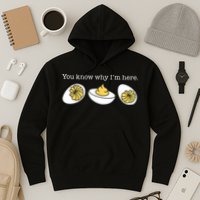 Retro Thanksgiving Dinner You Know Why IM Here Deviled Egg Hoodie