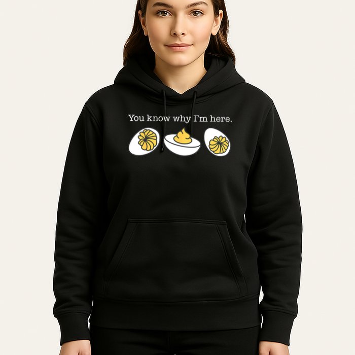 Retro Thanksgiving Dinner You Know Why IM Here Deviled Egg Hoodie