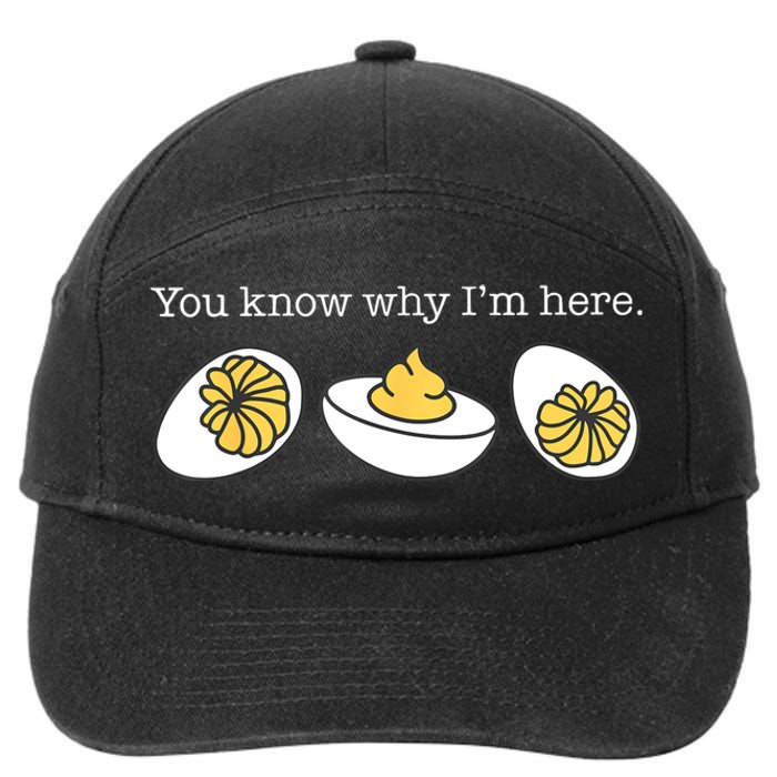 Retro Thanksgiving Dinner You Know Why IM Here Deviled Egg 7-Panel Snapback Hat