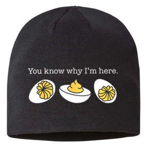 Retro Thanksgiving Dinner You Know Why IM Here Deviled Egg Sustainable Beanie