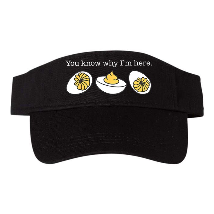 Retro Thanksgiving Dinner You Know Why IM Here Deviled Egg Valucap Bio-Washed Visor