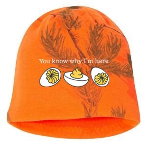 Retro Thanksgiving Dinner You Know Why IM Here Deviled Egg Kati - Camo Knit Beanie