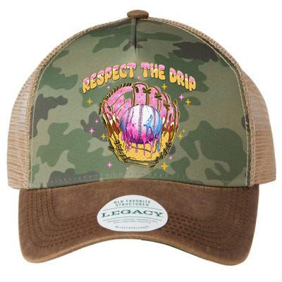 Respect The Drip Baseball Ice Cream Sport Game Day Legacy Tie Dye Trucker Hat