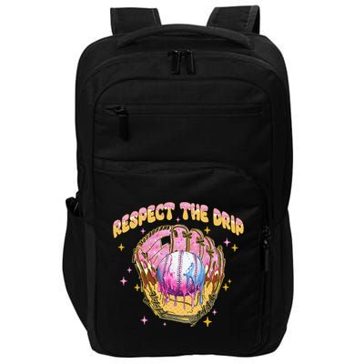 Respect The Drip Baseball Ice Cream Sport Game Day Impact Tech Backpack