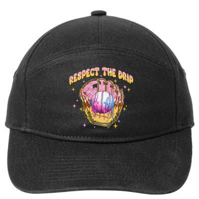 Respect The Drip Baseball Ice Cream Sport Game Day 7-Panel Snapback Hat