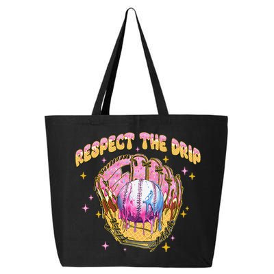 Respect The Drip Baseball Ice Cream Sport Game Day 25L Jumbo Tote