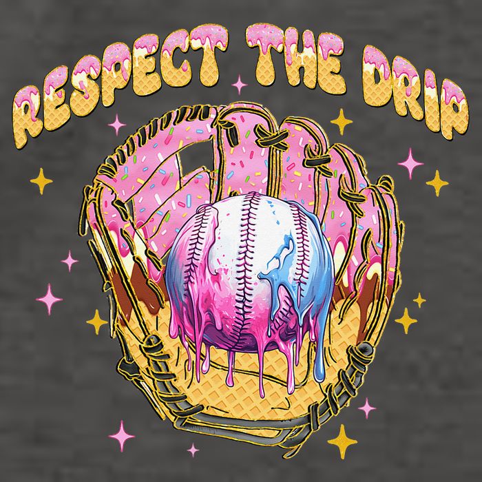 Respect The Drip Baseball Ice Cream Sport Game Day Vector Backpack
