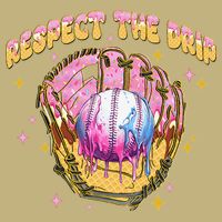 Respect The Drip Baseball Ice Cream Sport Game Day Cooling Performance Crew T-Shirt