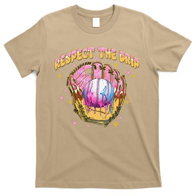 Respect The Drip Baseball Ice Cream Sport Game Day T-Shirt