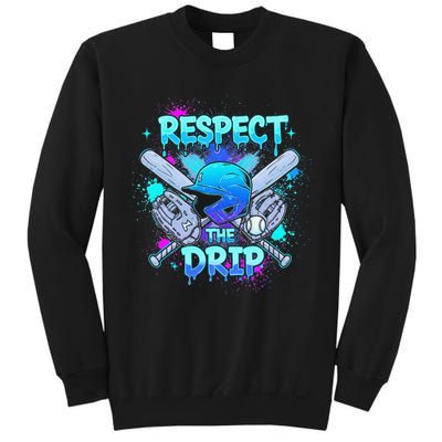 Respect The Drip Baseball Ice Cream Drip Sweatshirt