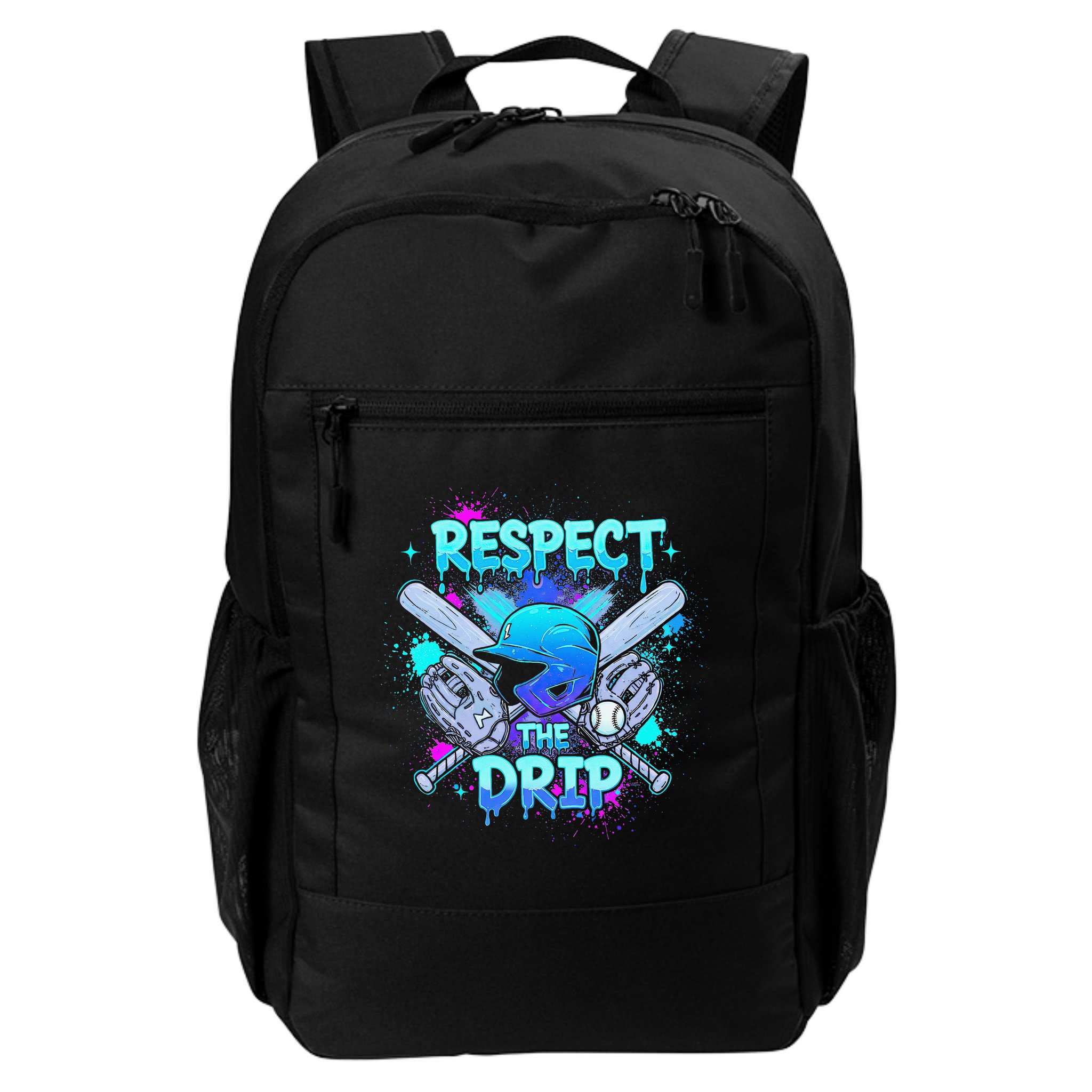 Respect The Drip Baseball Ice Cream Drip Backpack