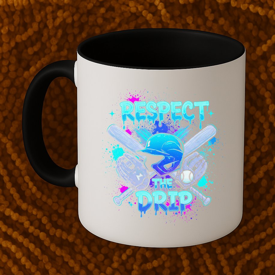 Respect The Drip Baseball Ice Cream Drip Mug