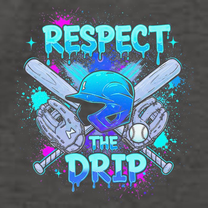 Respect The Drip Baseball Ice Cream Drip Vector Backpack