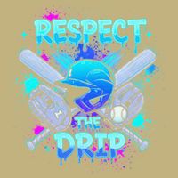 Respect The Drip Baseball Ice Cream Drip Cooling Performance Crew T-Shirt