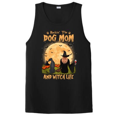 Rocking The Dog Mom And Witch Life Whippet Halloween Gift PosiCharge Competitor Tank