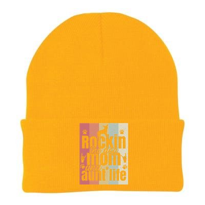 Rockin The Dog Mom And Aunt Life Knit Cap Winter Beanie