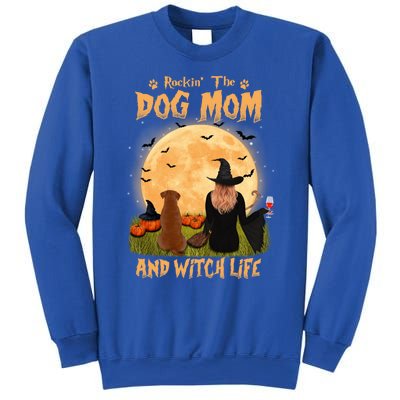 Rocking The Dog Mom Witch Life Labrador Retriever Halloween Gift Sweatshirt