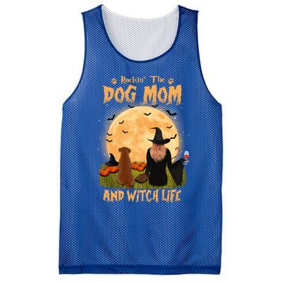 Rocking The Dog Mom Witch Life Labrador Retriever Halloween Gift Mesh Reversible Basketball Jersey Tank