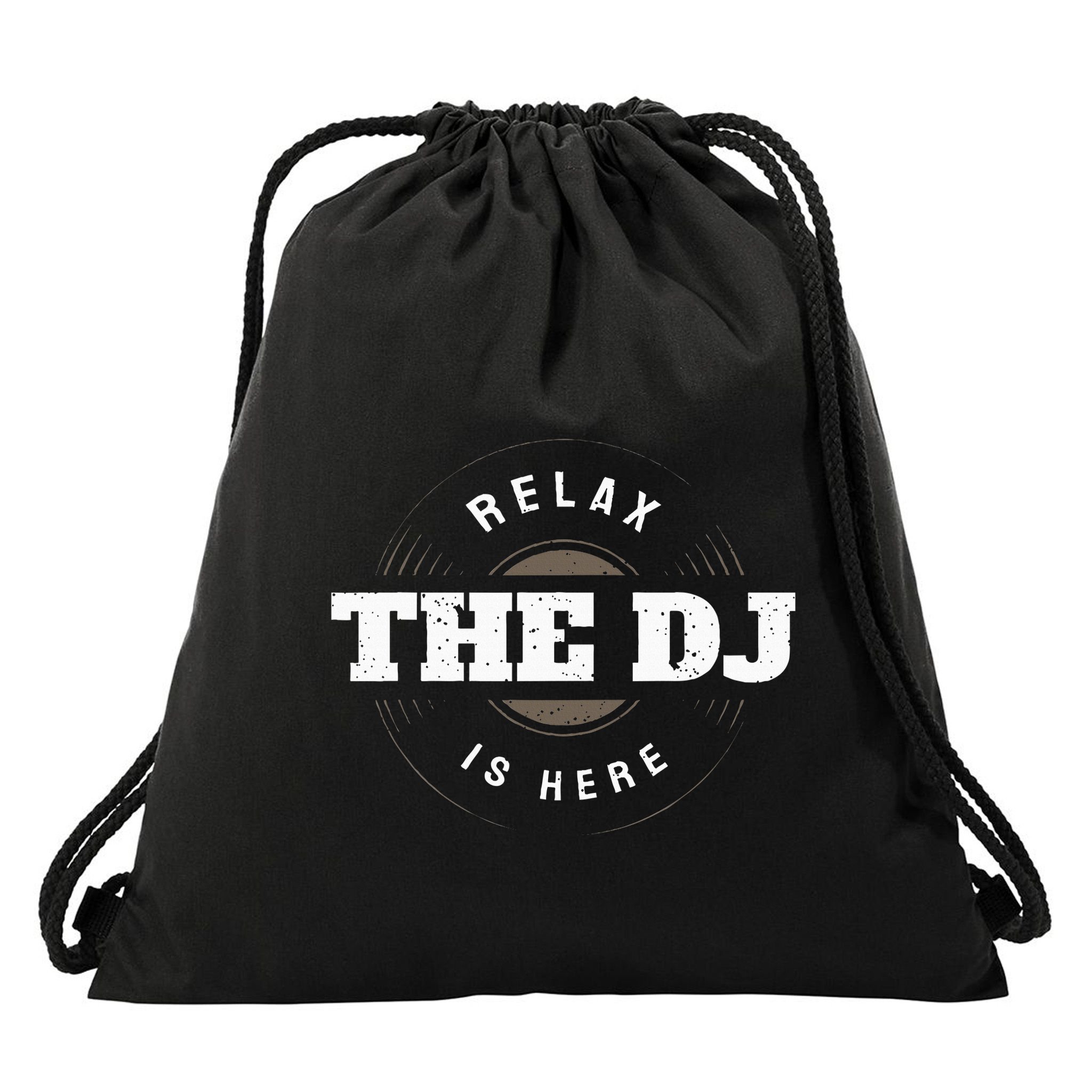 Relax The Dj Is Here Dj Music Drawstring Bag