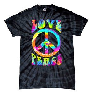 Retro Tie Dye Hippie Costume with Peace Sign and Love Tie-Dye T-Shirt