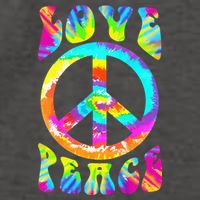 Retro Tie Dye Hippie Costume with Peace Sign and Love Vector Backpack