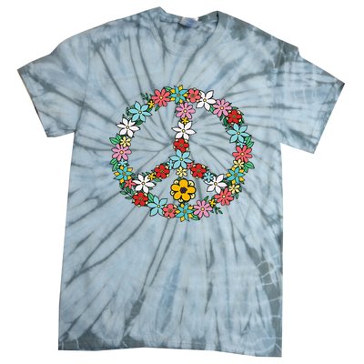 Retro Tie Dye Peace Sign 60s 70s Hippie Style Tie-Dye T-Shirt