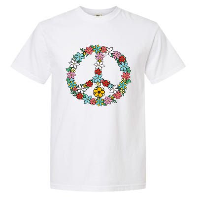 Retro Tie Dye Peace Sign 60s 70s Hippie Style Garment-Dyed Heavyweight T-Shirt