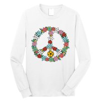 Retro Tie Dye Peace Sign 60s 70s Hippie Style Long Sleeve Shirt