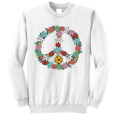 Retro Tie Dye Peace Sign 60s 70s Hippie Style Sweatshirt