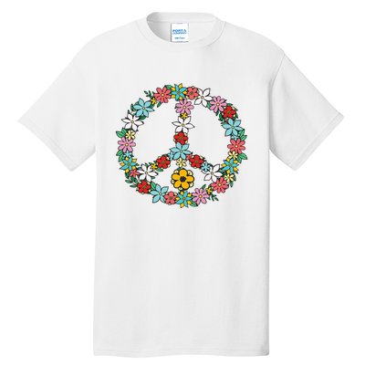 Retro Tie Dye Peace Sign 60s 70s Hippie Style Tall T-Shirt