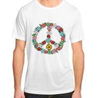 Retro Tie Dye Peace Sign 60s 70s Hippie Style Adult ChromaSoft Performance T-Shirt