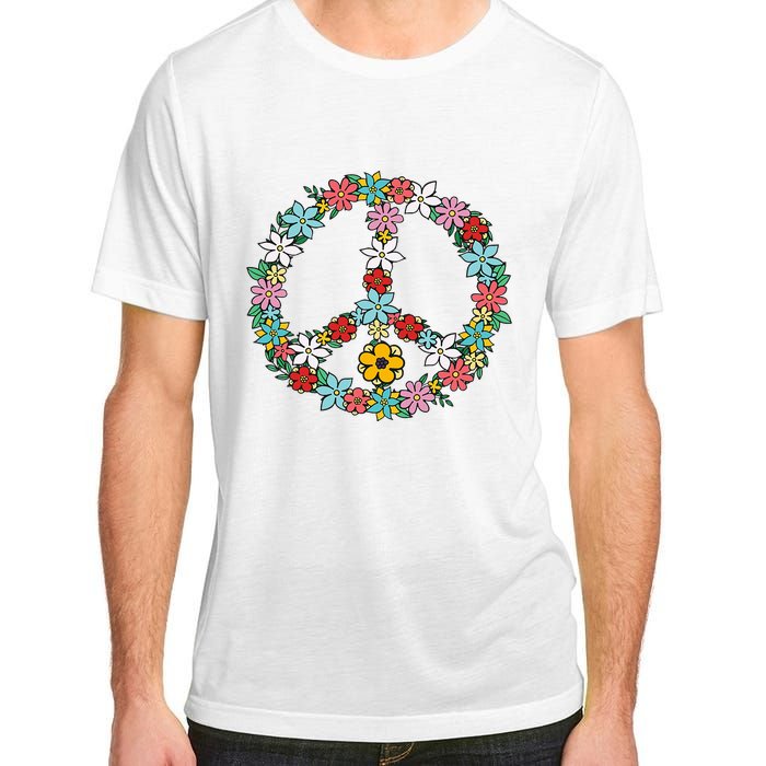 Retro Tie Dye Peace Sign 60s 70s Hippie Style Adult ChromaSoft Performance T-Shirt