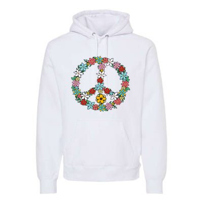 Retro Tie Dye Peace Sign 60s 70s Hippie Style Premium Hoodie