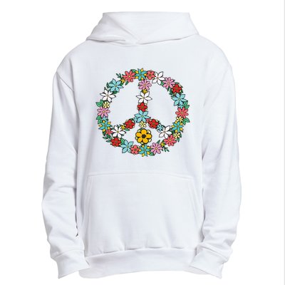 Retro Tie Dye Peace Sign 60s 70s Hippie Style Urban Pullover Hoodie