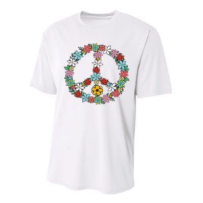 Retro Tie Dye Peace Sign 60s 70s Hippie Style Performance Sprint T-Shirt