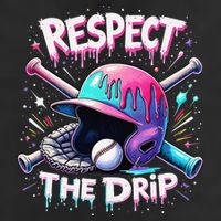Respect The Drip Baseball Ice Cream Drip Vibes Squad Cool Comfort Performance Bucket Hat