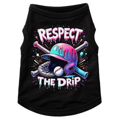 Respect The Drip Baseball Ice Cream Drip Vibes Squad Doggie Tank