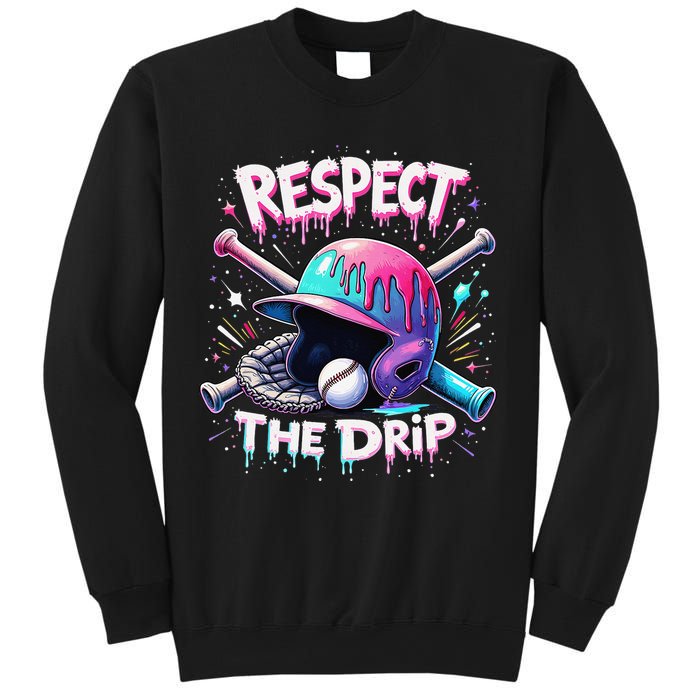 Respect The Drip Baseball Ice Cream Drip Vibes Squad Sweatshirt