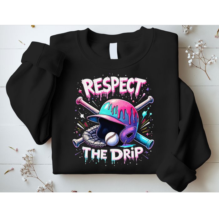 Respect The Drip Baseball Ice Cream Drip Vibes Squad Sweatshirt