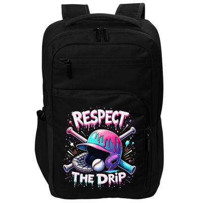 Respect The Drip Baseball Ice Cream Drip Vibes Squad Impact Tech Backpack