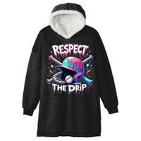 Respect The Drip Baseball Ice Cream Drip Vibes Squad Hooded Wearable Blanket