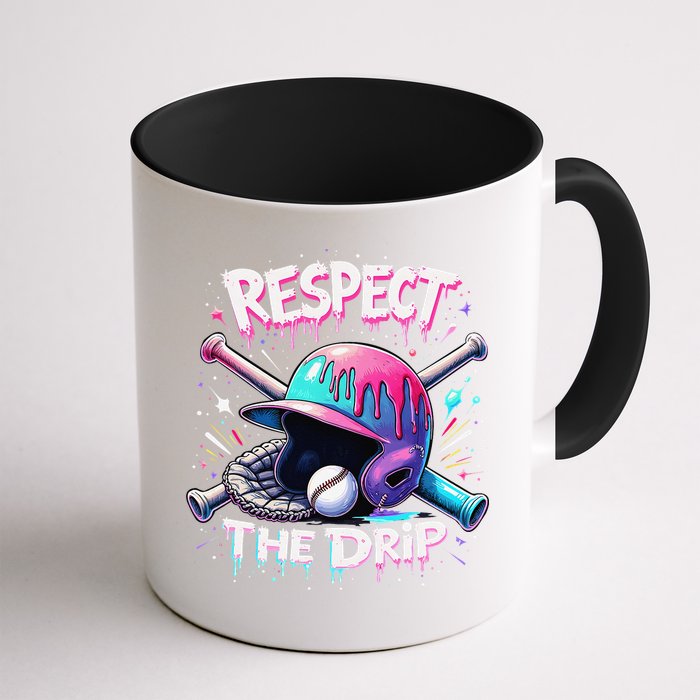 Respect The Drip Baseball Ice Cream Drip Vibes Squad Mug