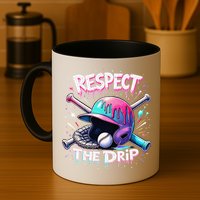 Respect The Drip Baseball Ice Cream Drip Vibes Squad Mug