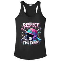 Respect The Drip Baseball Ice Cream Drip Vibes Squad Ladies PosiCharge Competitor Racerback Tank