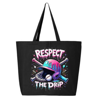 Respect The Drip Baseball Ice Cream Drip Vibes Squad 25L Jumbo Tote