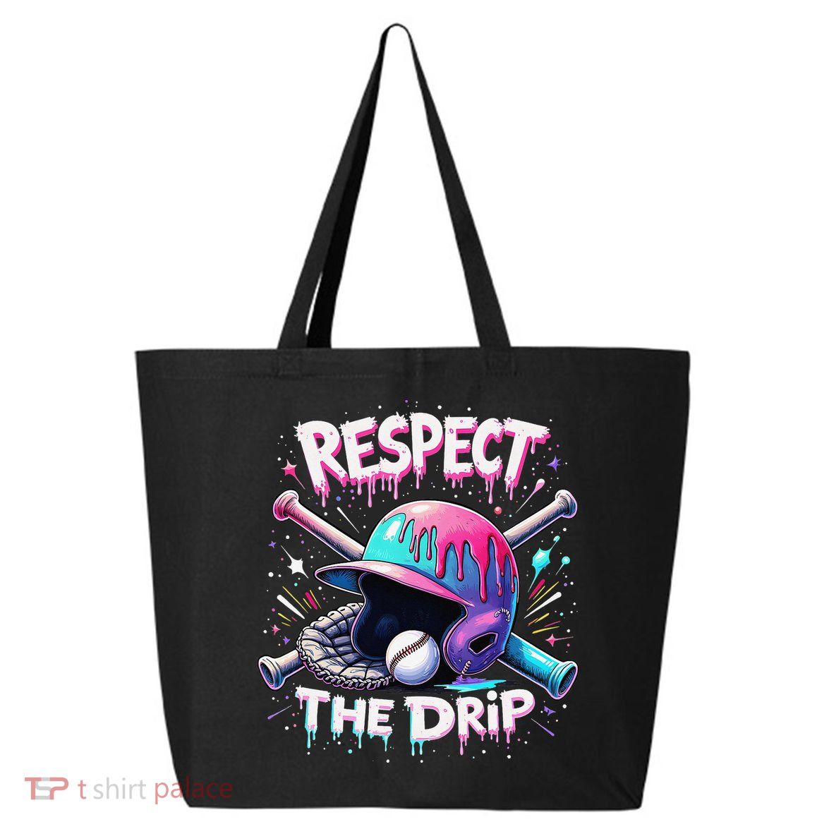 Respect The Drip Baseball Ice Cream Drip Vibes Squad 25L Jumbo Tote