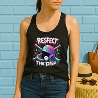 Respect The Drip Baseball Ice Cream Drip Vibes Squad Womens Tank Top